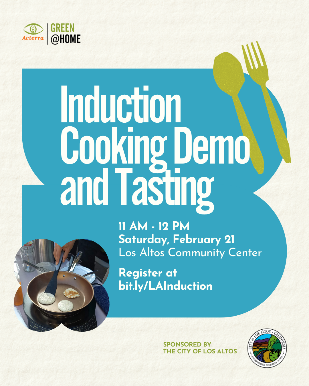 A flier for Induction Cooking Demo