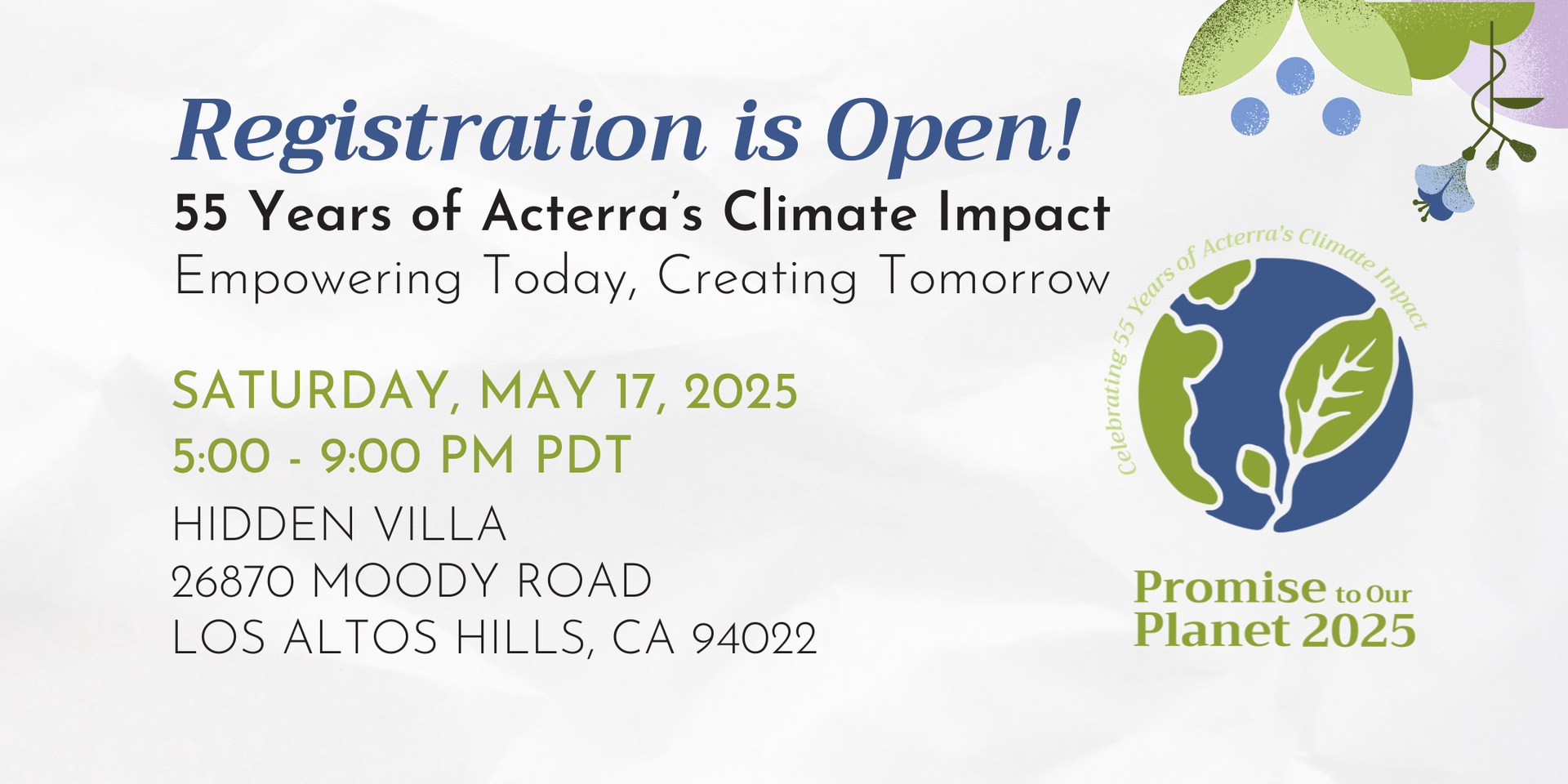 Promise to Our Planet is May 17