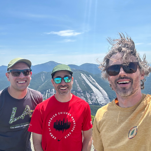 Tim, Matt, and Kody hiking