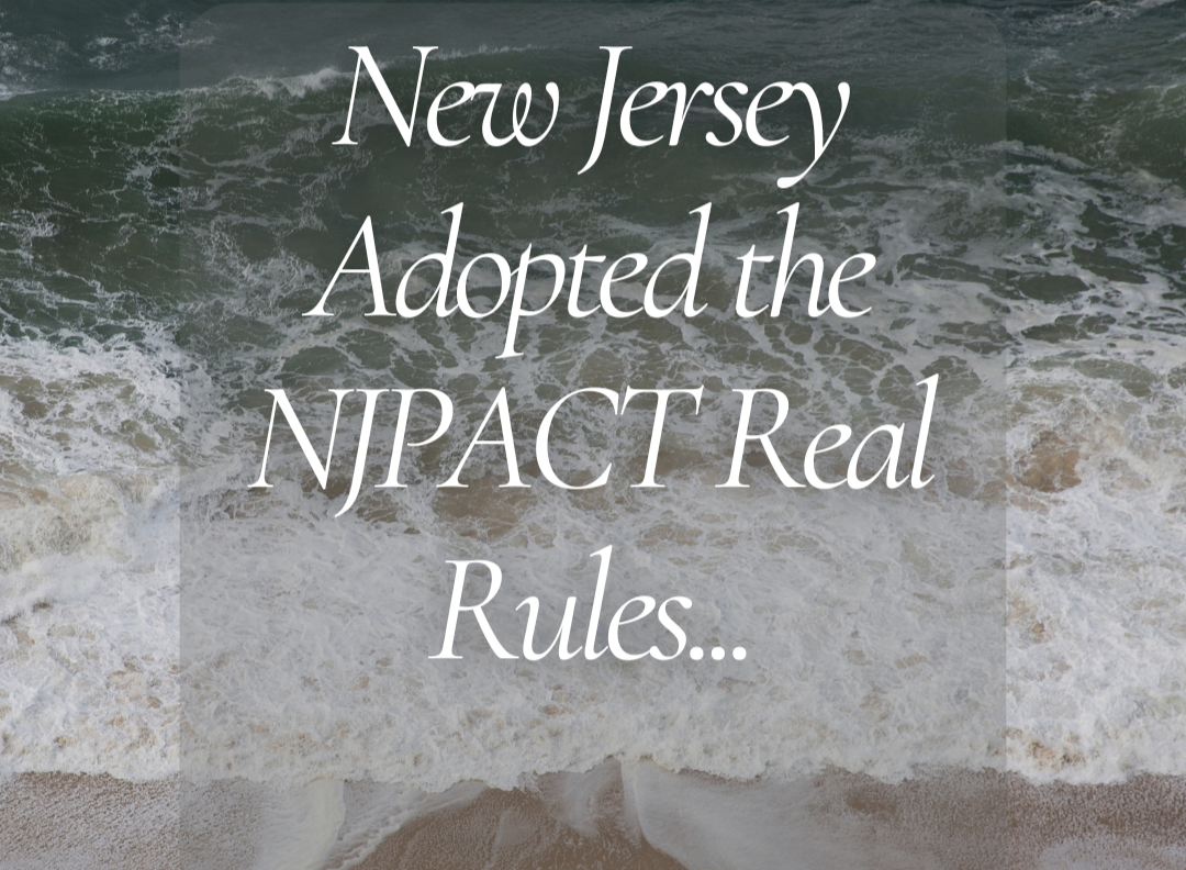 welcome to NJ sign along a flooded street