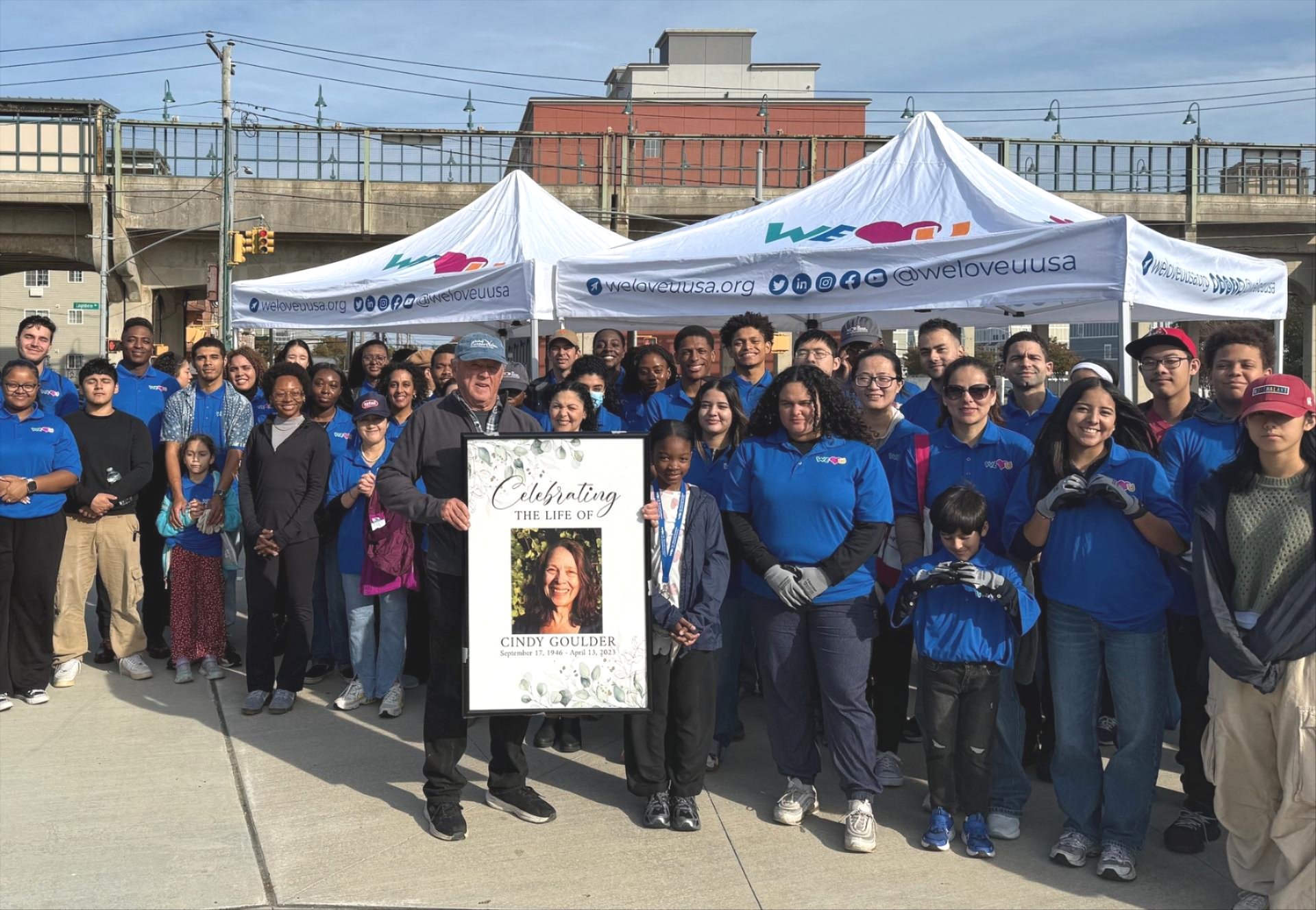volunteers from the WeLoveU Foundation with Don Riepe at a planting event in the East Arverne Nature Preserve 