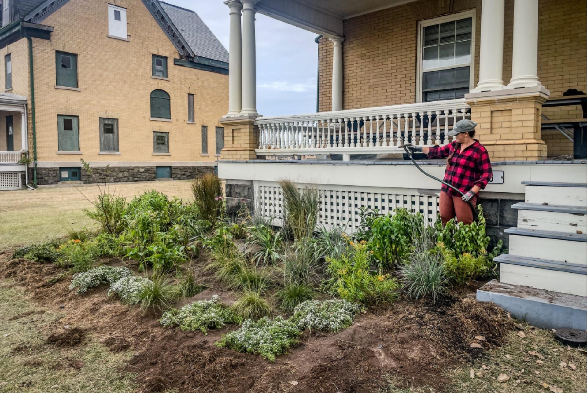 young people examining seining catch on Sandy Hook