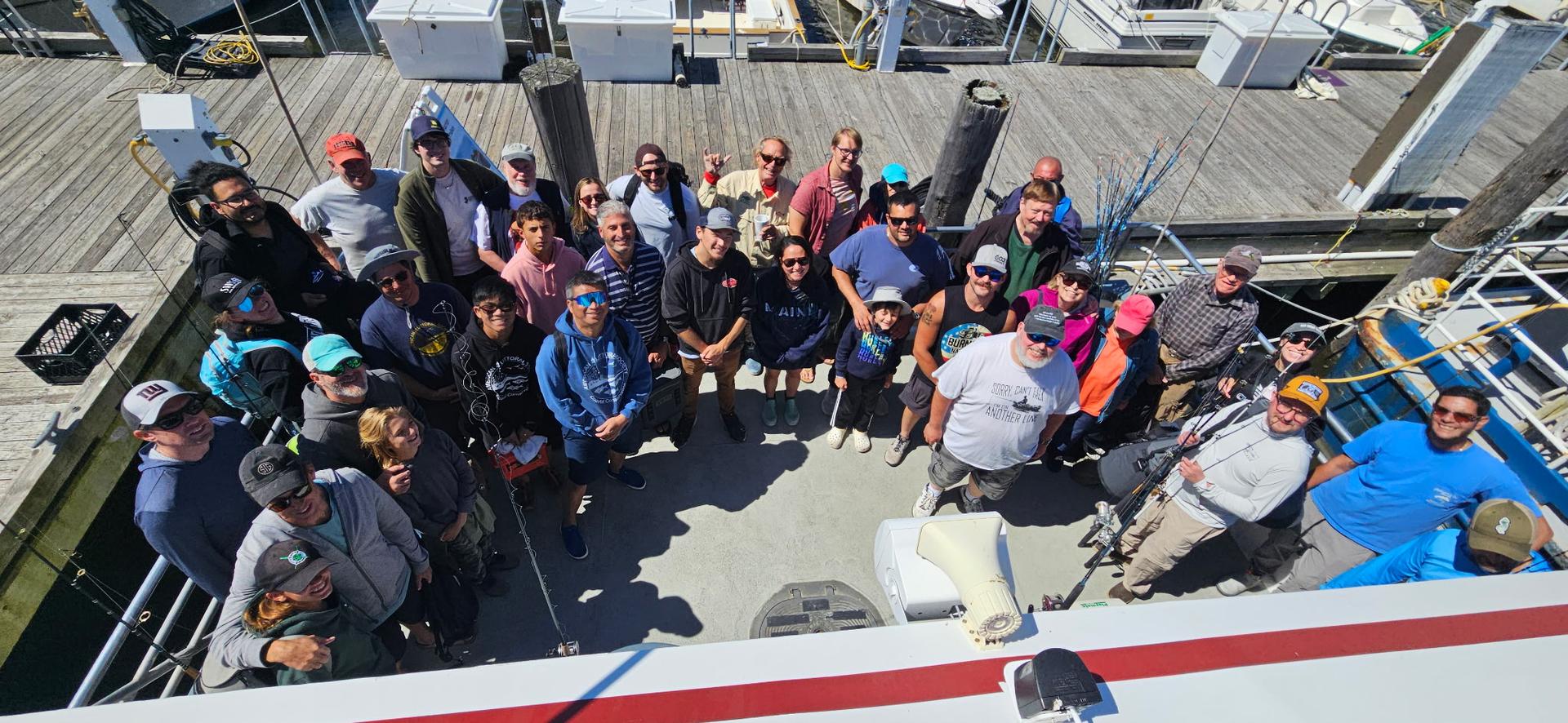 Participants in the 2025 Littoral Society Fluke Tagging Trip