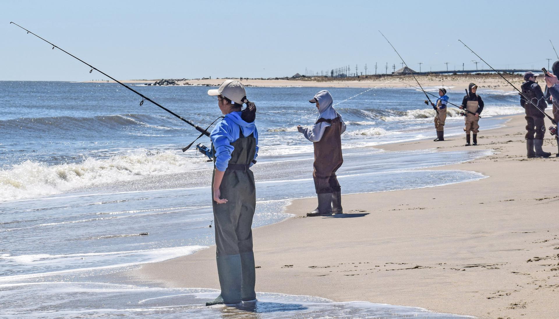 kids surf fishing