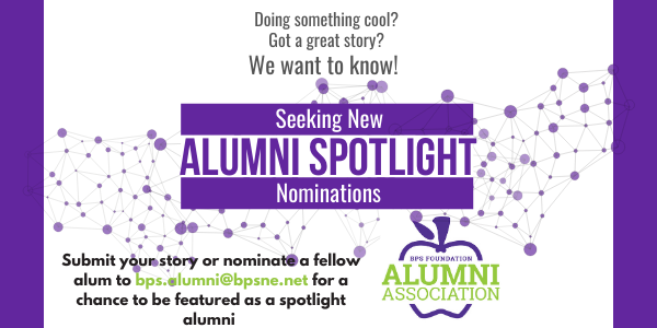 alumni spotlight nomination request graphic