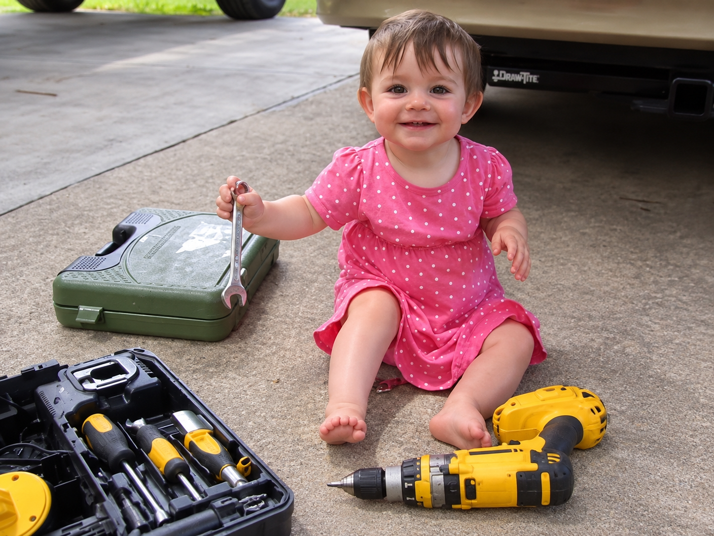 Installing a tow hitch using tools from the Tool Library