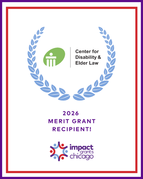 Graphic showcasing CDEL as a 2026 Impact Grant Merit Award Recipient