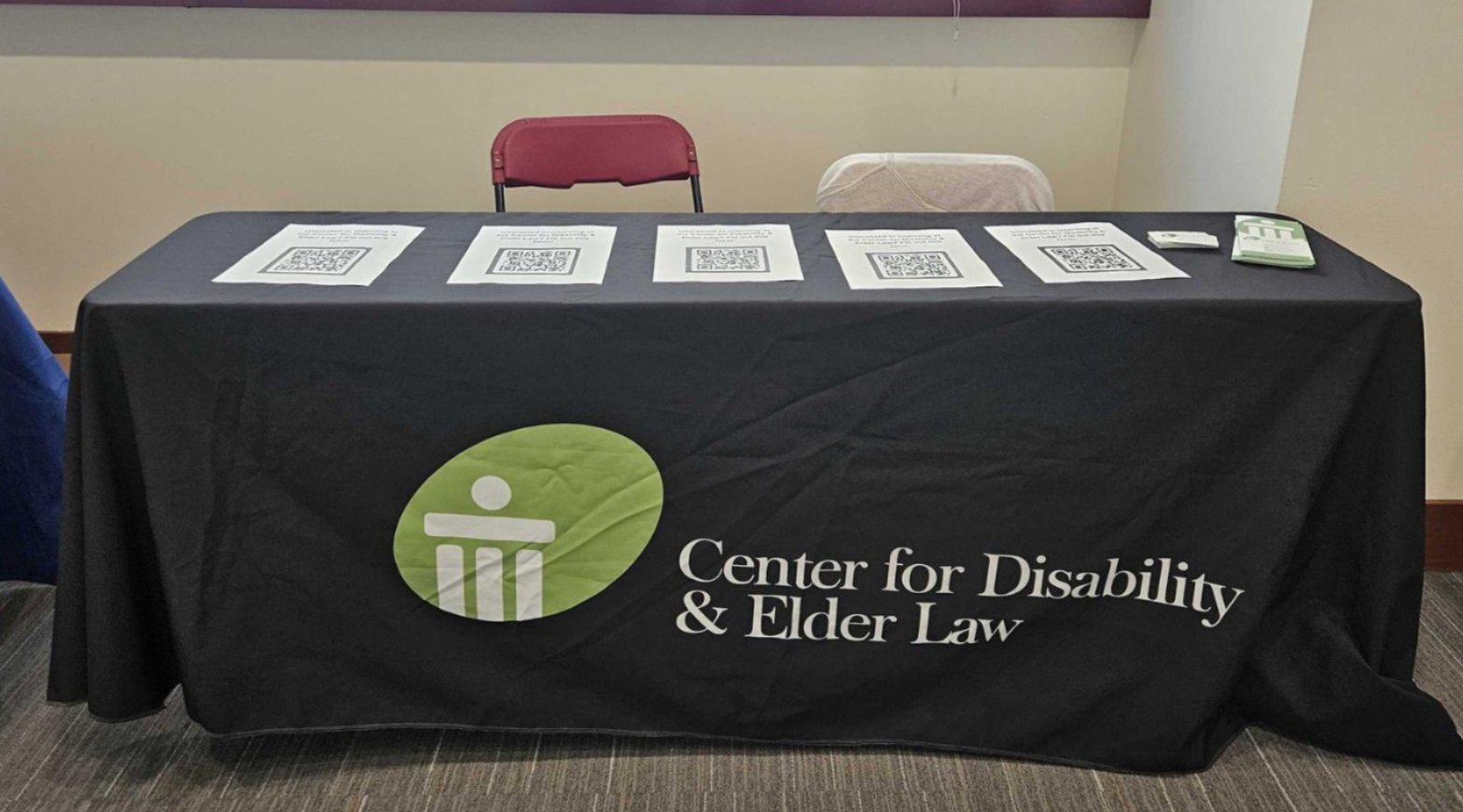 CDEL's table at DePaul College of Law's annual Public Interest Welcome Lunch