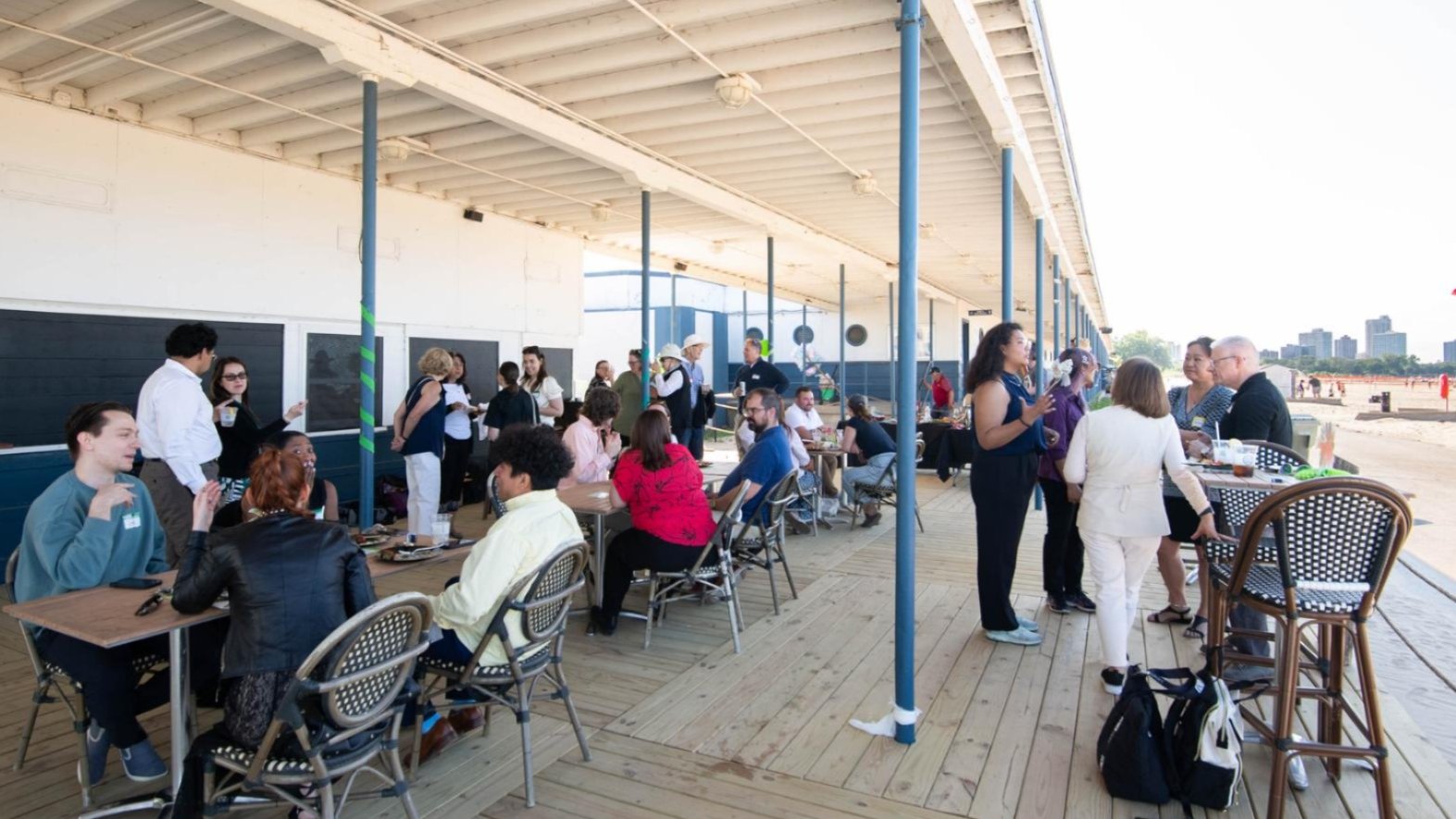 Attendees at CDEL's 7.22 YPB Summer Friendraiser at The Dock at Montrose Beach