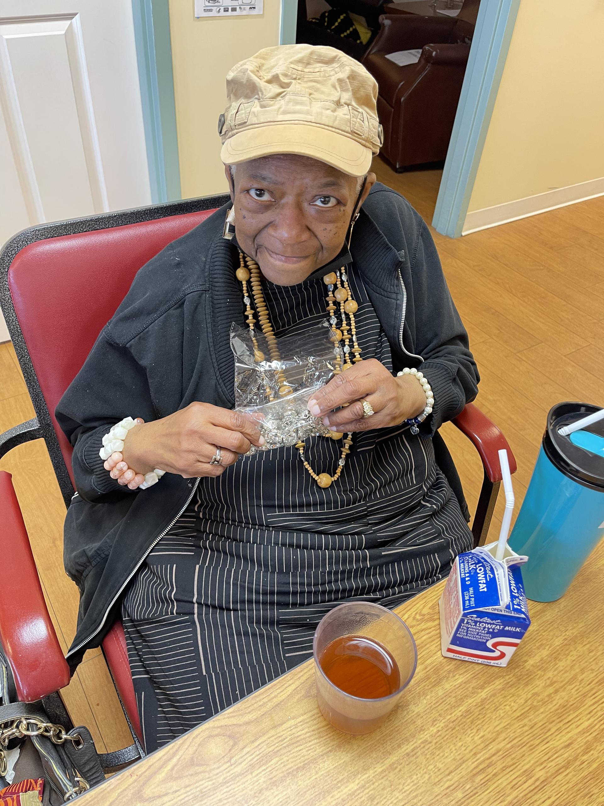 Participant with bingo winnings