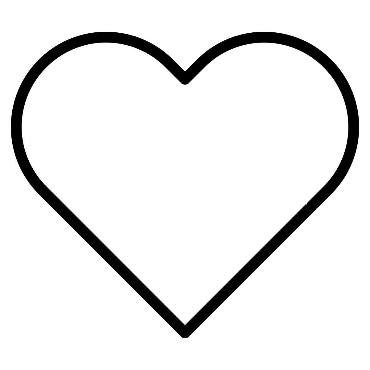 A small outline of a heart.