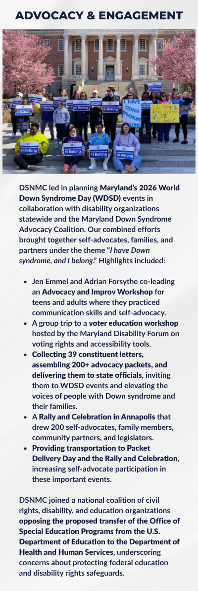 Advocacy & Engagement for World Down Syndrome Day