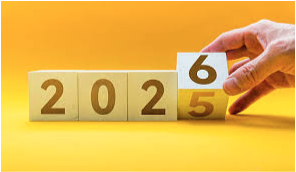 Image of numbers on blocks showing change from 2025 to 2026