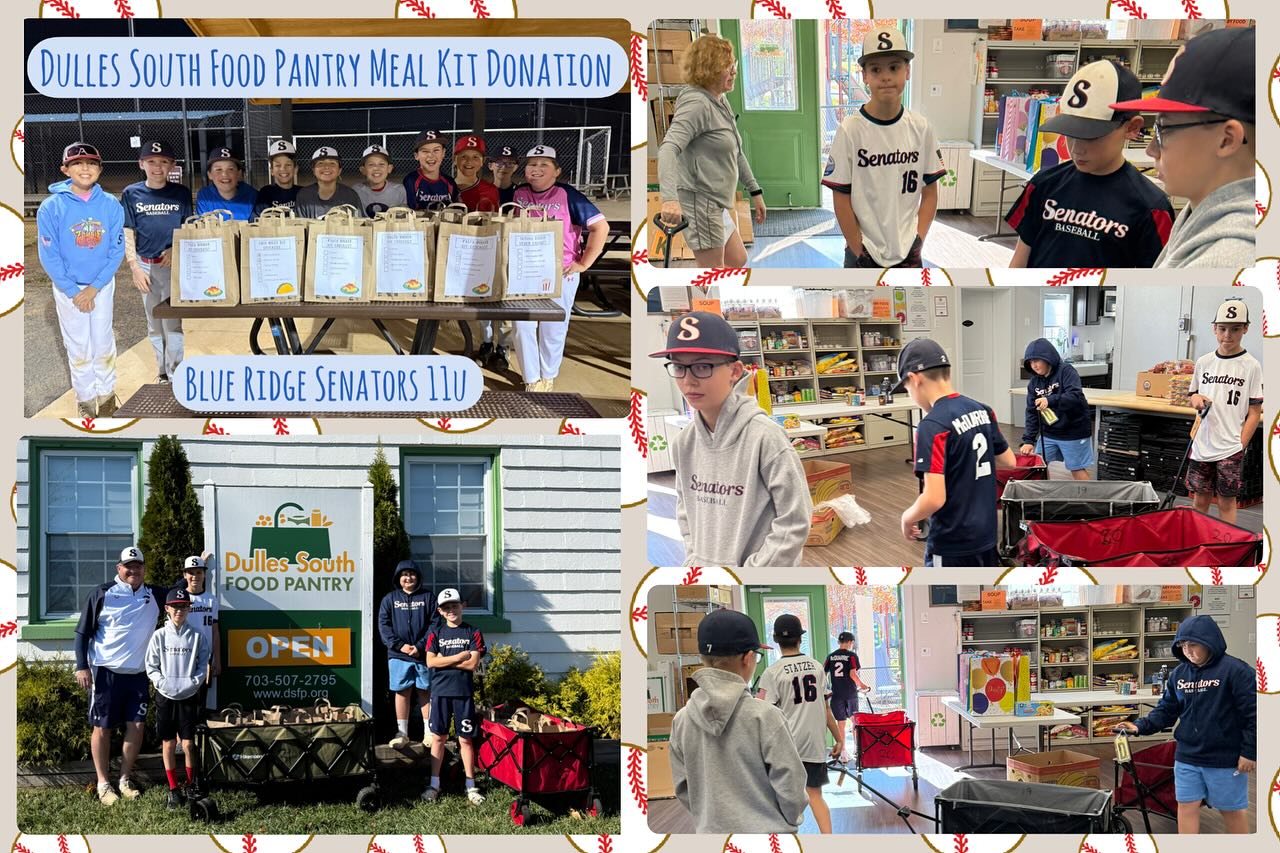 Collage of several images showing the kids with donated meal kits