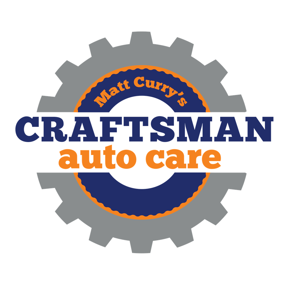 Blue, orange, and grey logo for Craftsman auto care