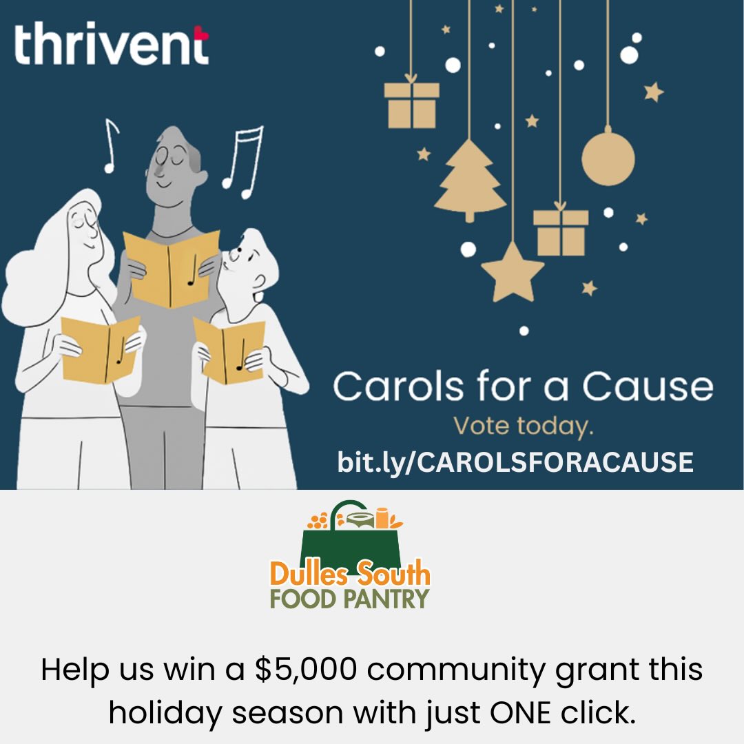 Image of carolers singing with words Carols for a Cause