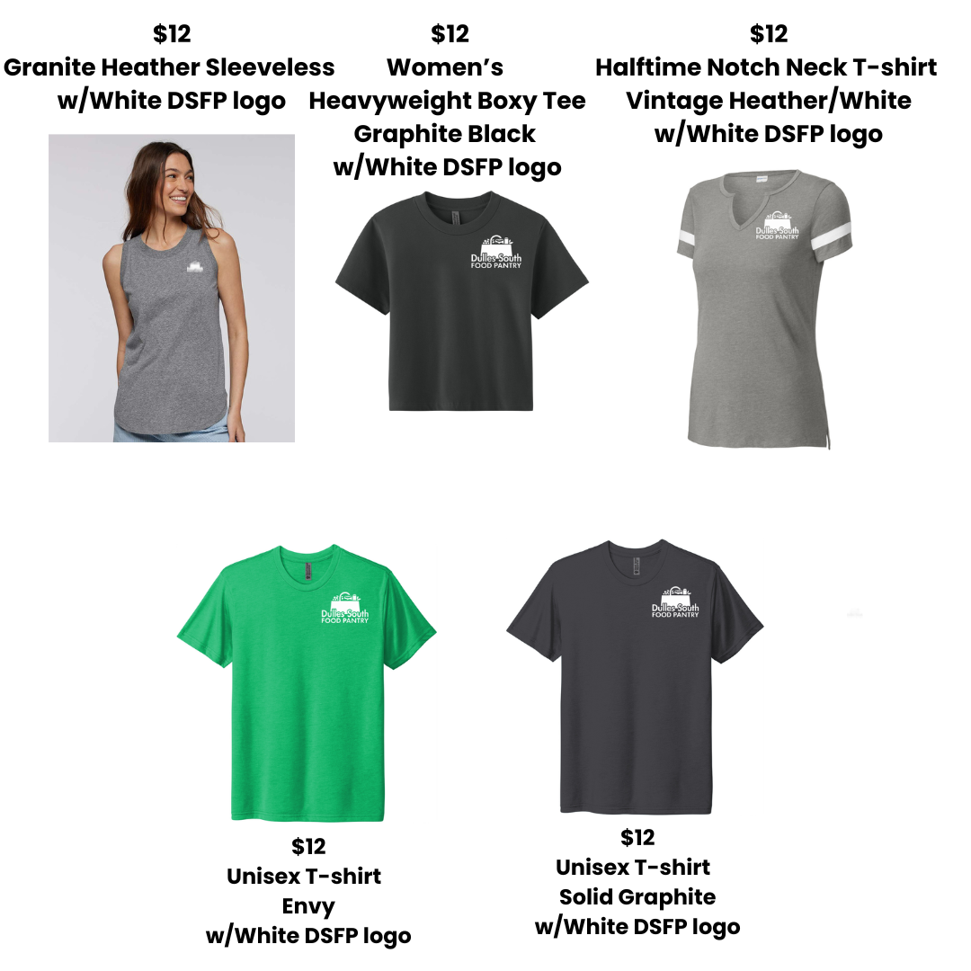 Image with green, black and gray t-shirt examples