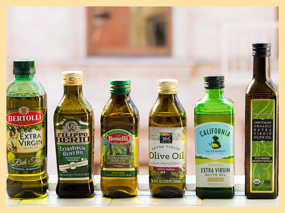 Image of multiple bottles of olive oil