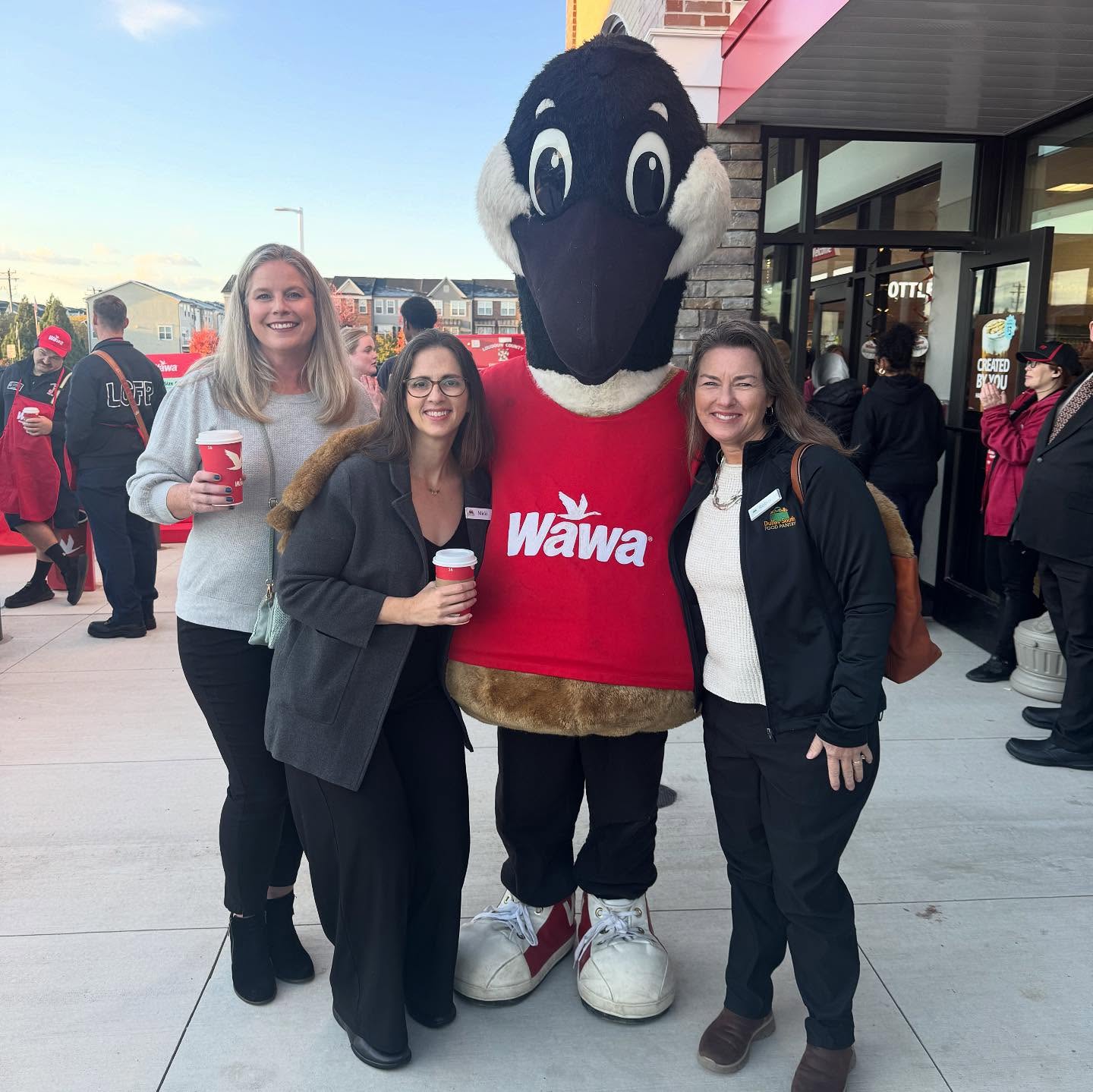 Wawa mascot and DSFP staff