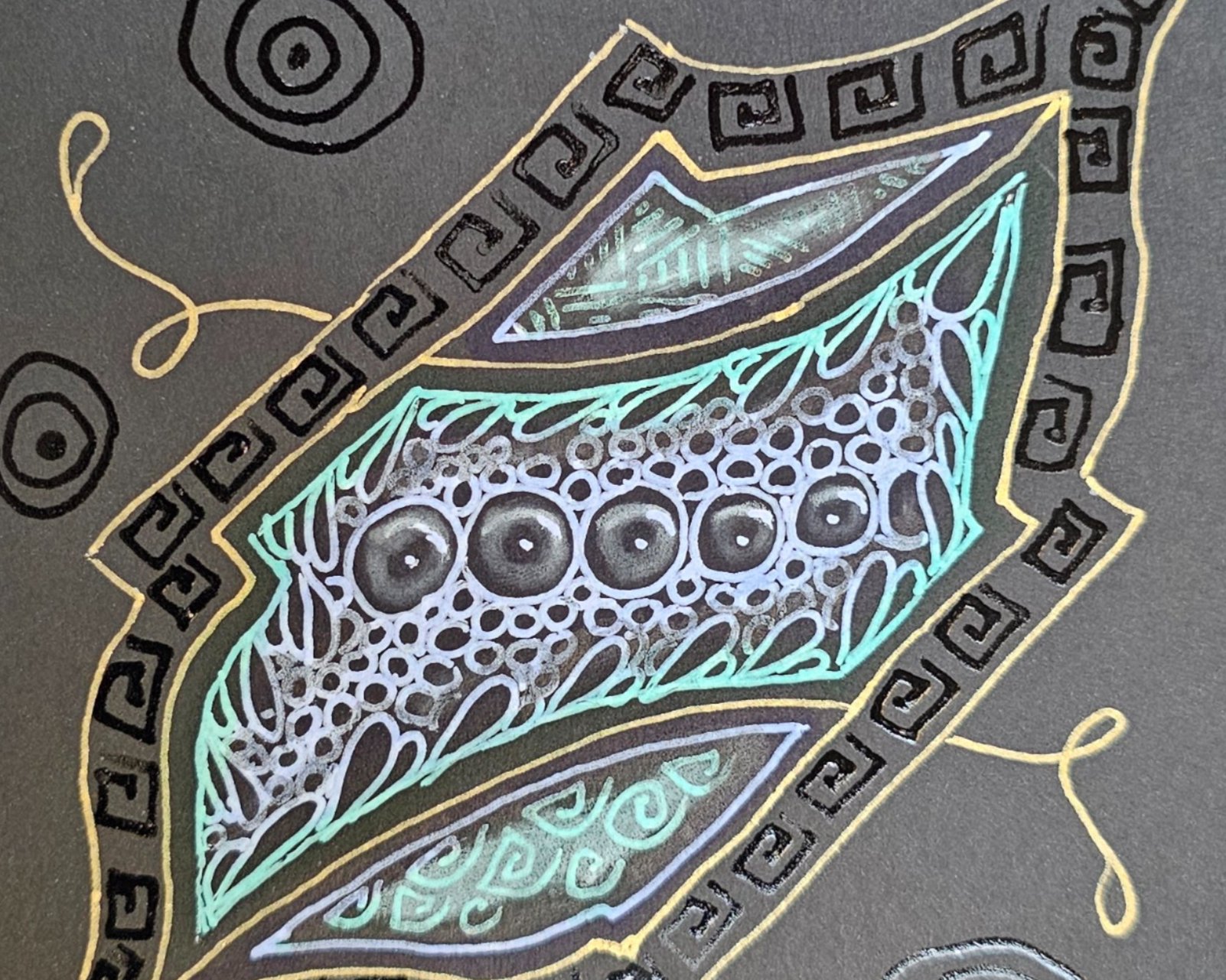 Zentangle Black Tile