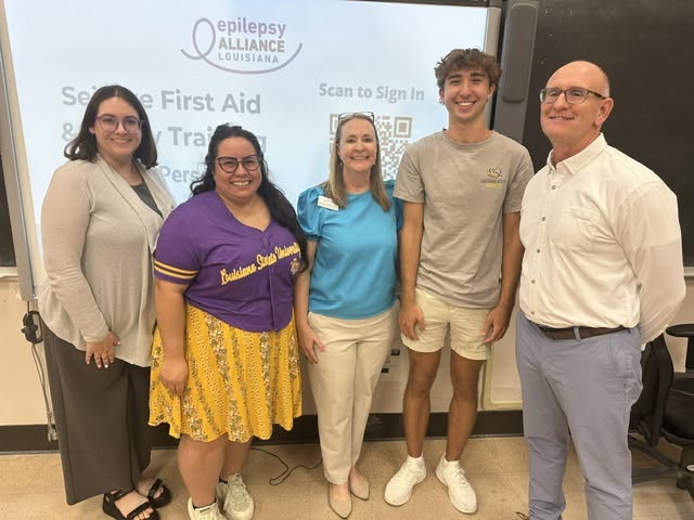 Group photo at LSU seizure first aid training
