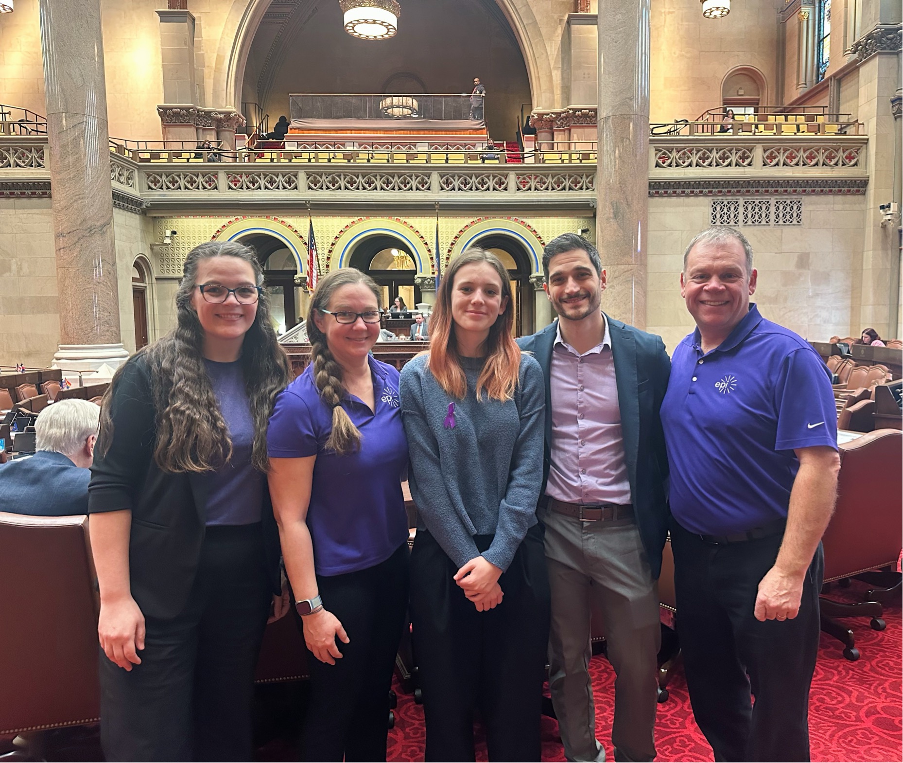 Staff members and volunteers of EPI at the NY State Assembly