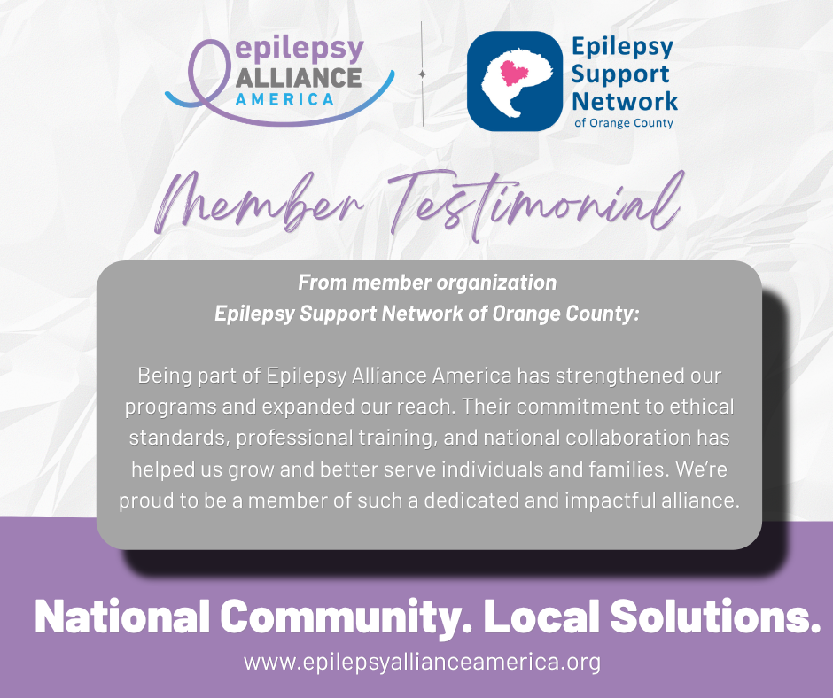Testimonial from Epilepsy Support Network of Orange County 