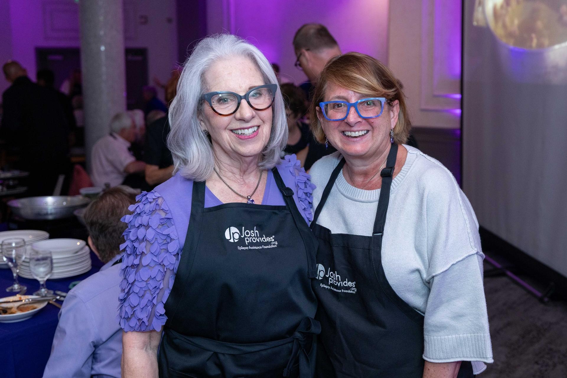 Sandi & Lisa at JoshProvides dinner and auction event