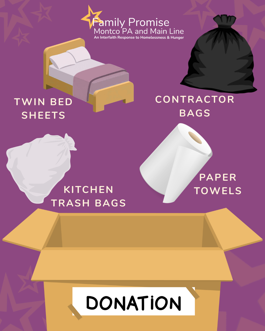 Family Promise Montco PA Donate Items