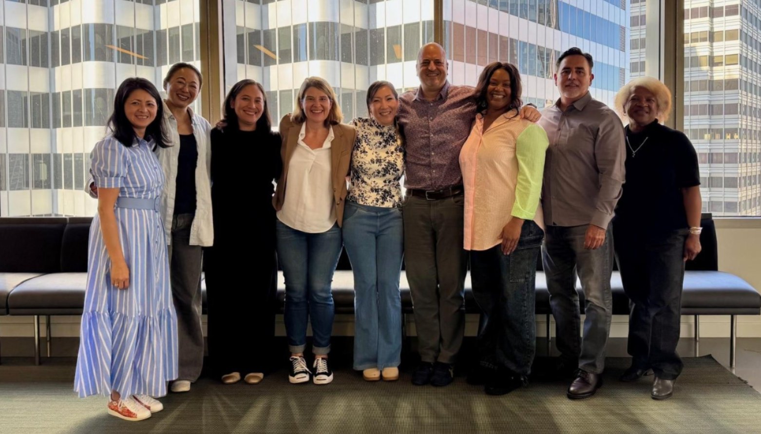 Pictured: Samantha S. Low, Ming Chen, Mariya Pamnani, Nora Puckett, Deborah Son, Scott Johnston, Keisha Wright, Jose Ramos, Jr., Michelle Osborne