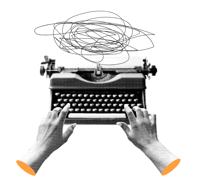 Icon of someone typing