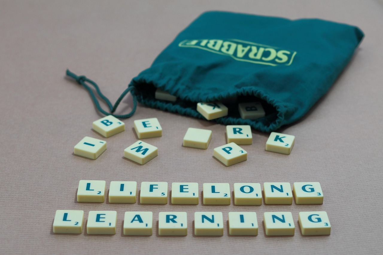 Letters spelling out lifelong learning