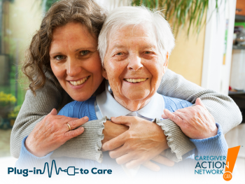 young woman hugging older woman