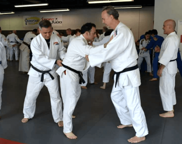 Brad practices Judo