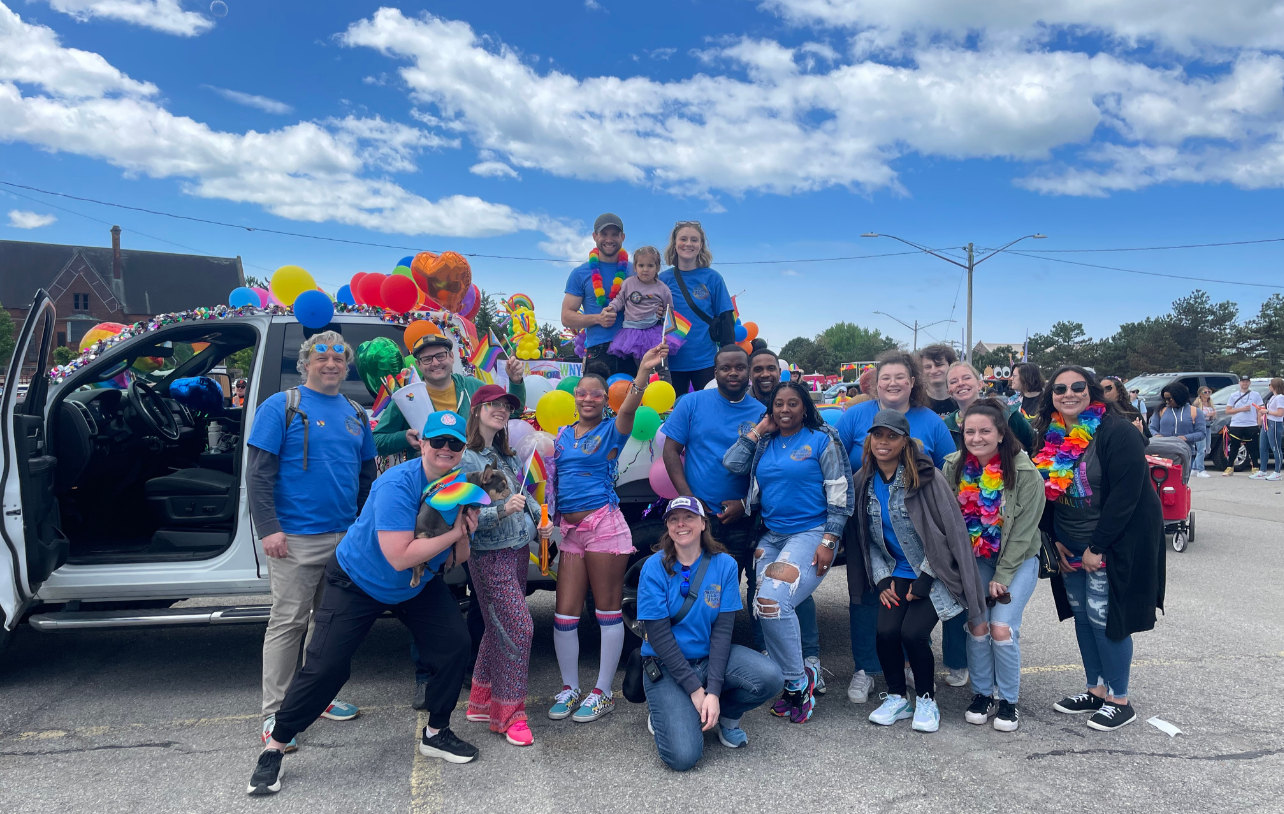 Legal Aid staff group photo before the Buffalo Pride Parade