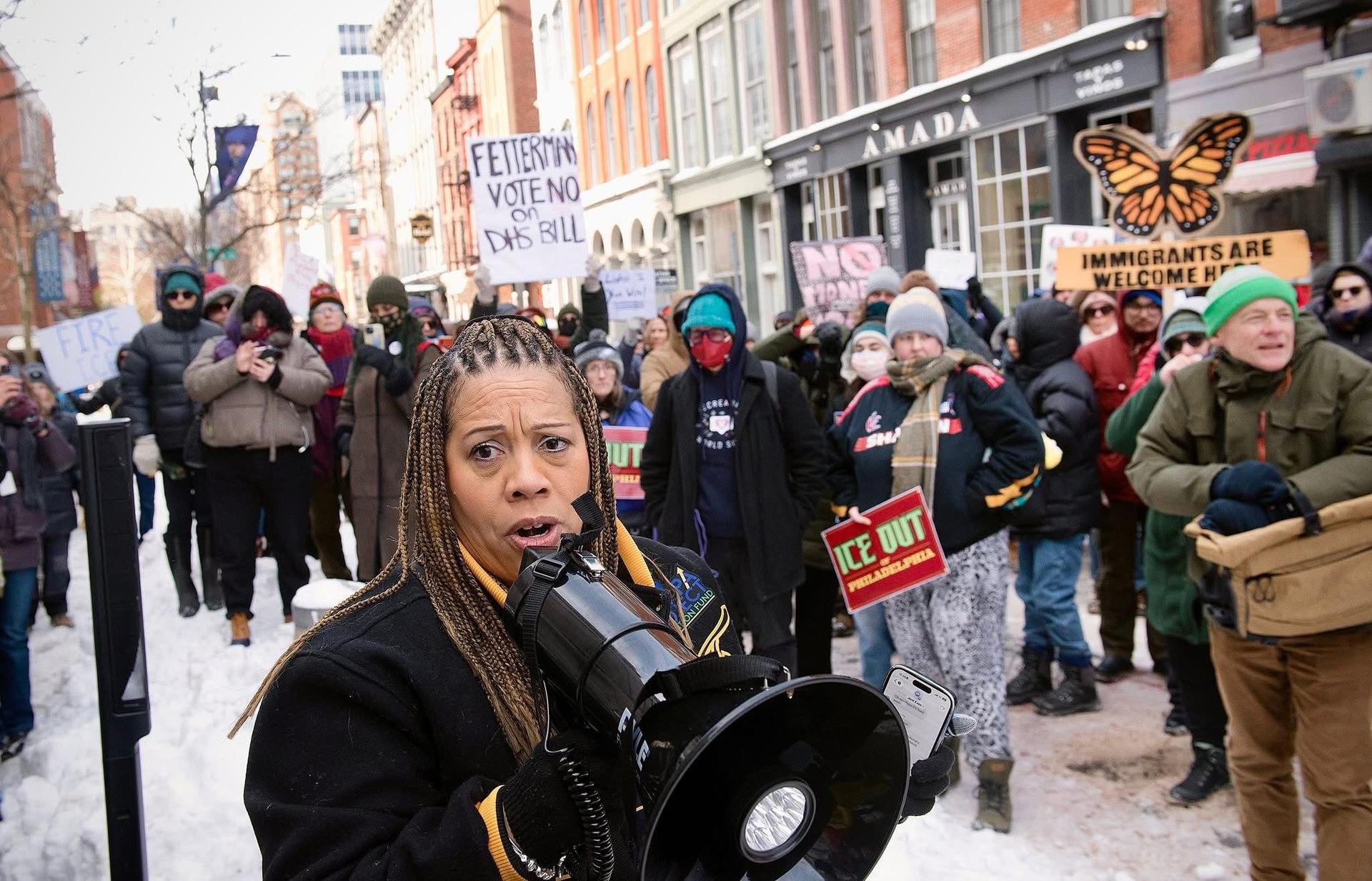 Kadida Kenner at a protest