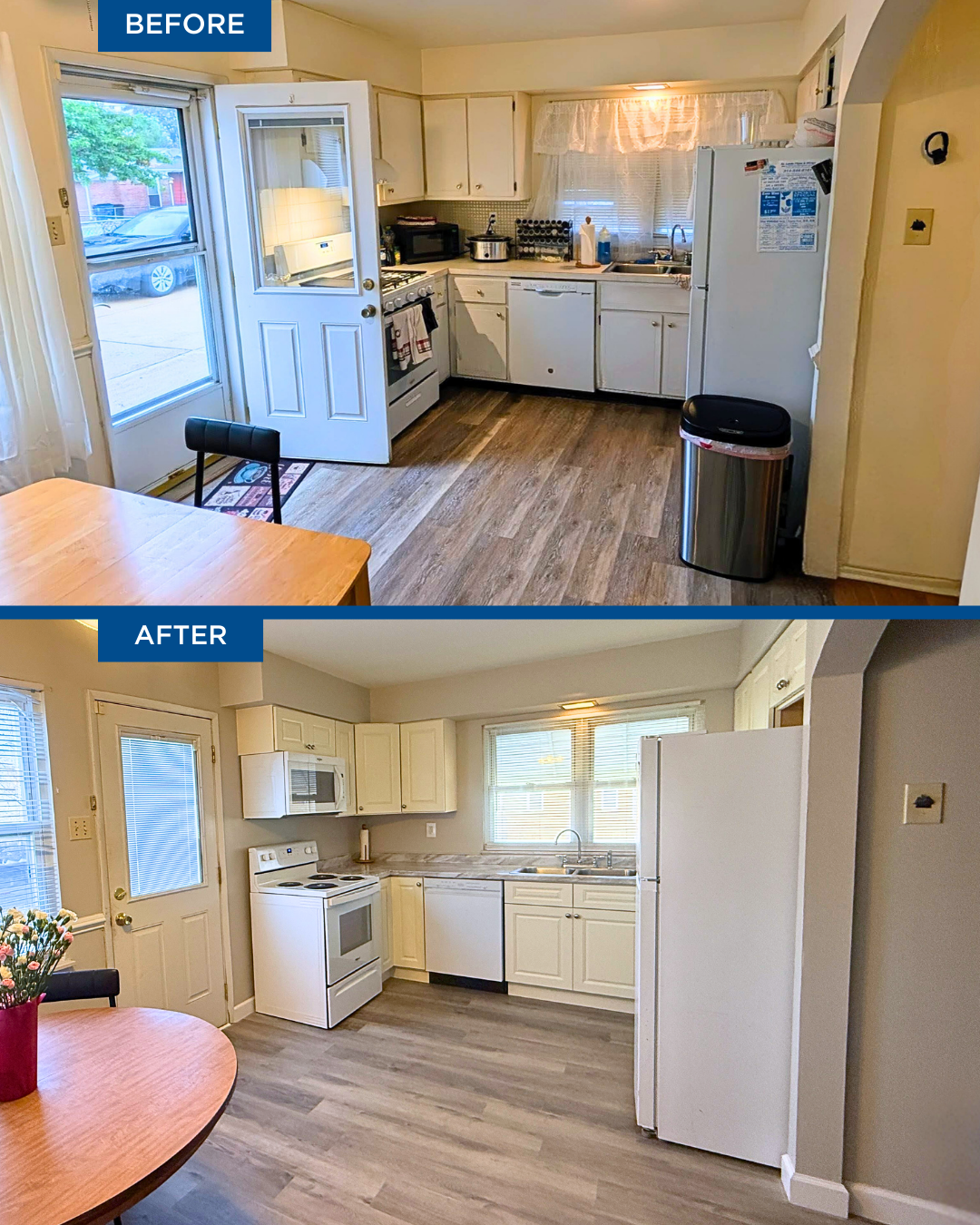 Before & After Updated Kitchen