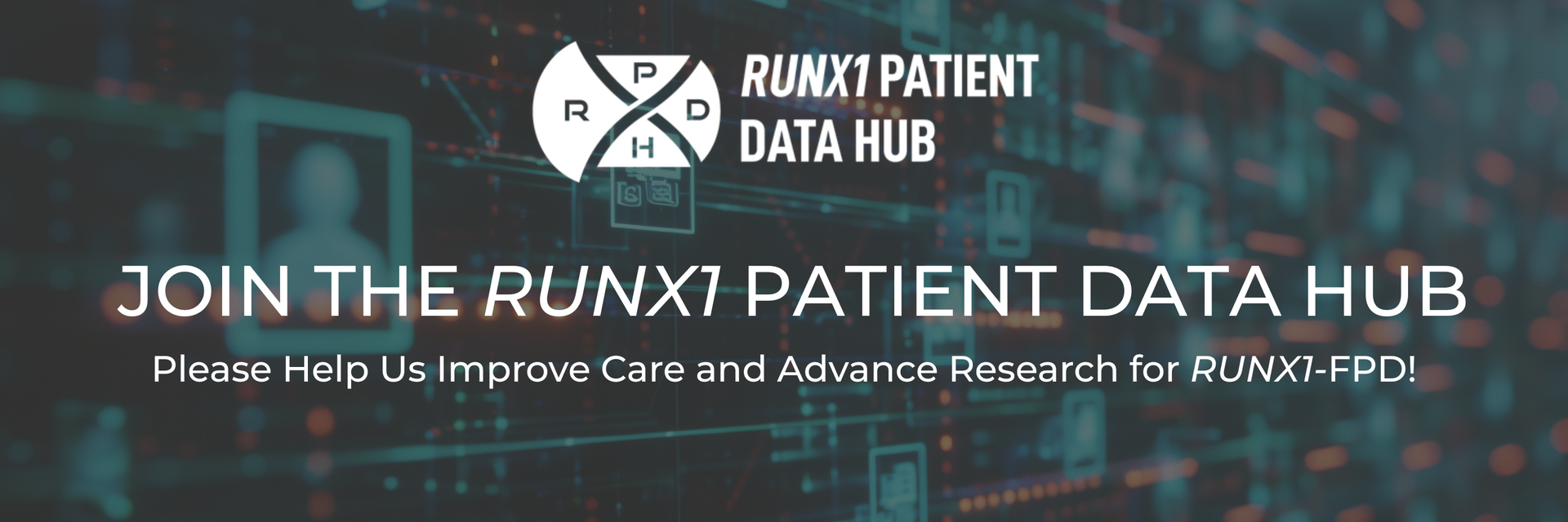 RUNX1 Patient Data Hub Banner