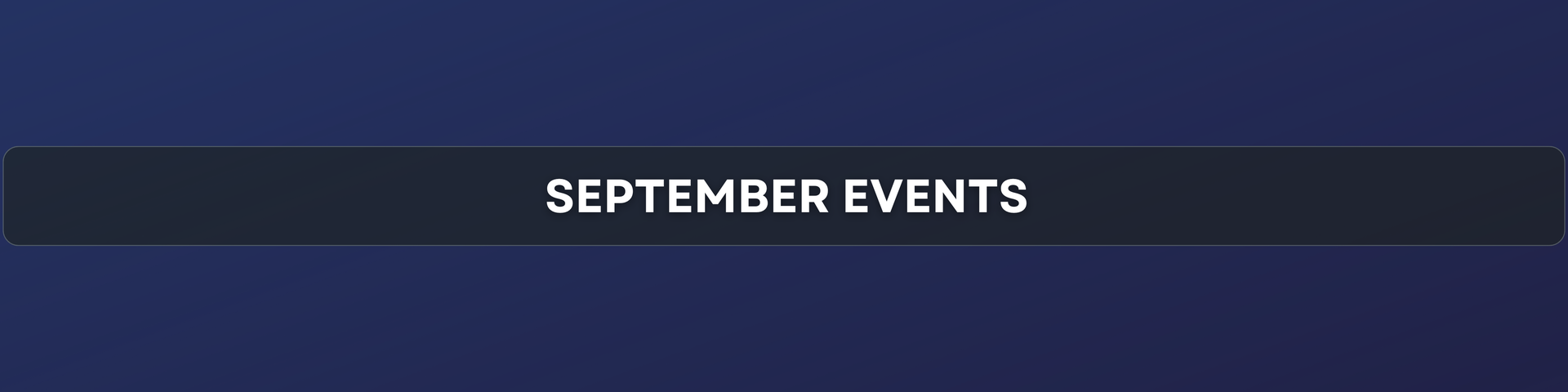 September Events Banner