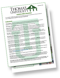 Image of PDF copy of the Academic Affairs newsletter.