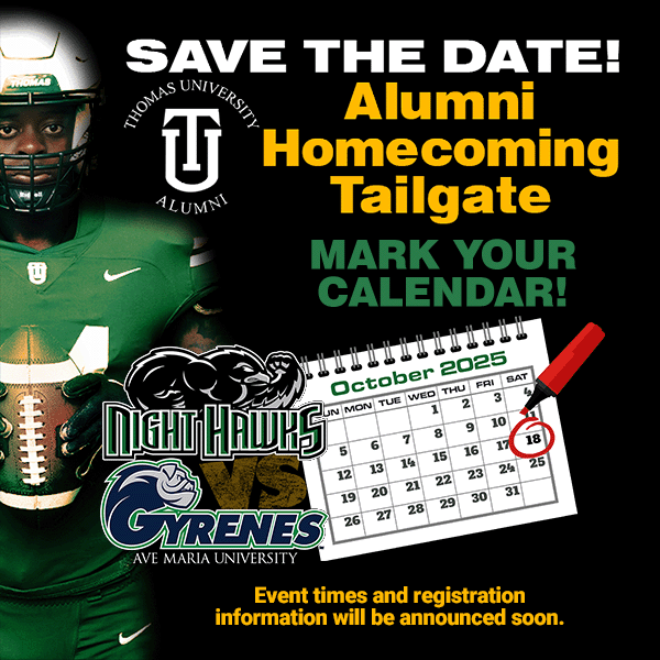 Save the Date. TU Alumni Homecoming Tailgate. October 18, 2025.