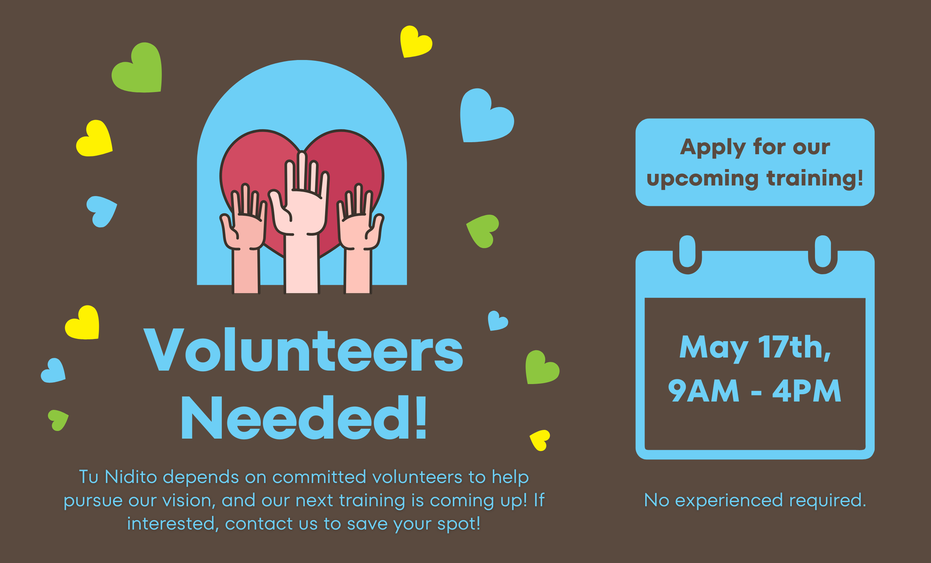 Volunteers Needed! Volunteers Needed!
