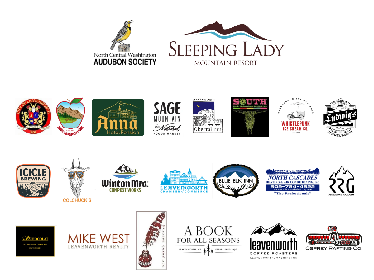 A grouping of logos of sponsors for 2026 Bird Fest