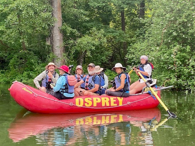 Photo of a Osprey river raft for a birding trip during WRI Bird Fest.