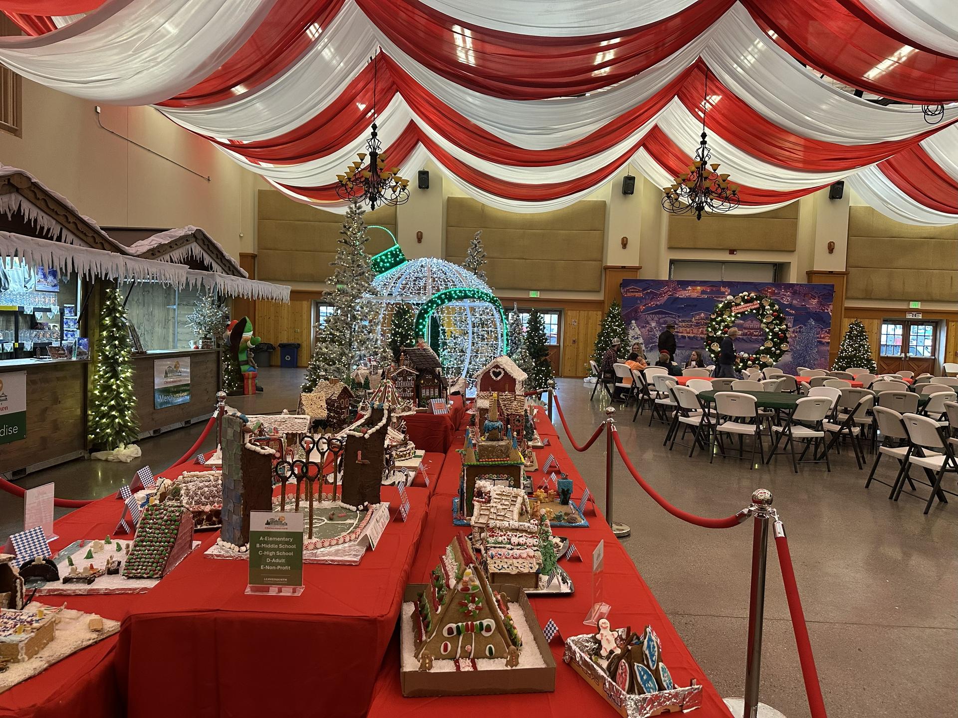 A pictures from 2024 Leavenworth Gingerbread House Competition.