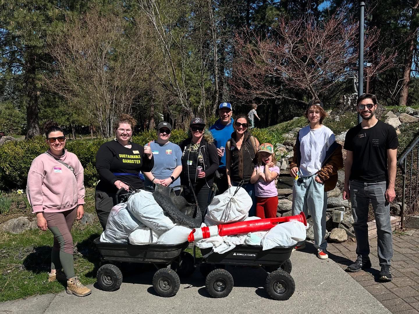 A picture from Spring 2025 of the trash pick up volunteers.