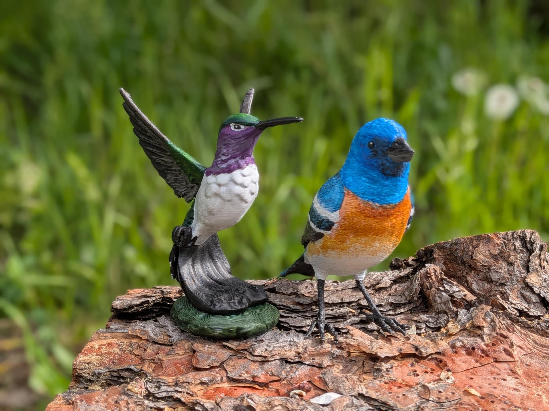 Painting Mini Bird Figurines