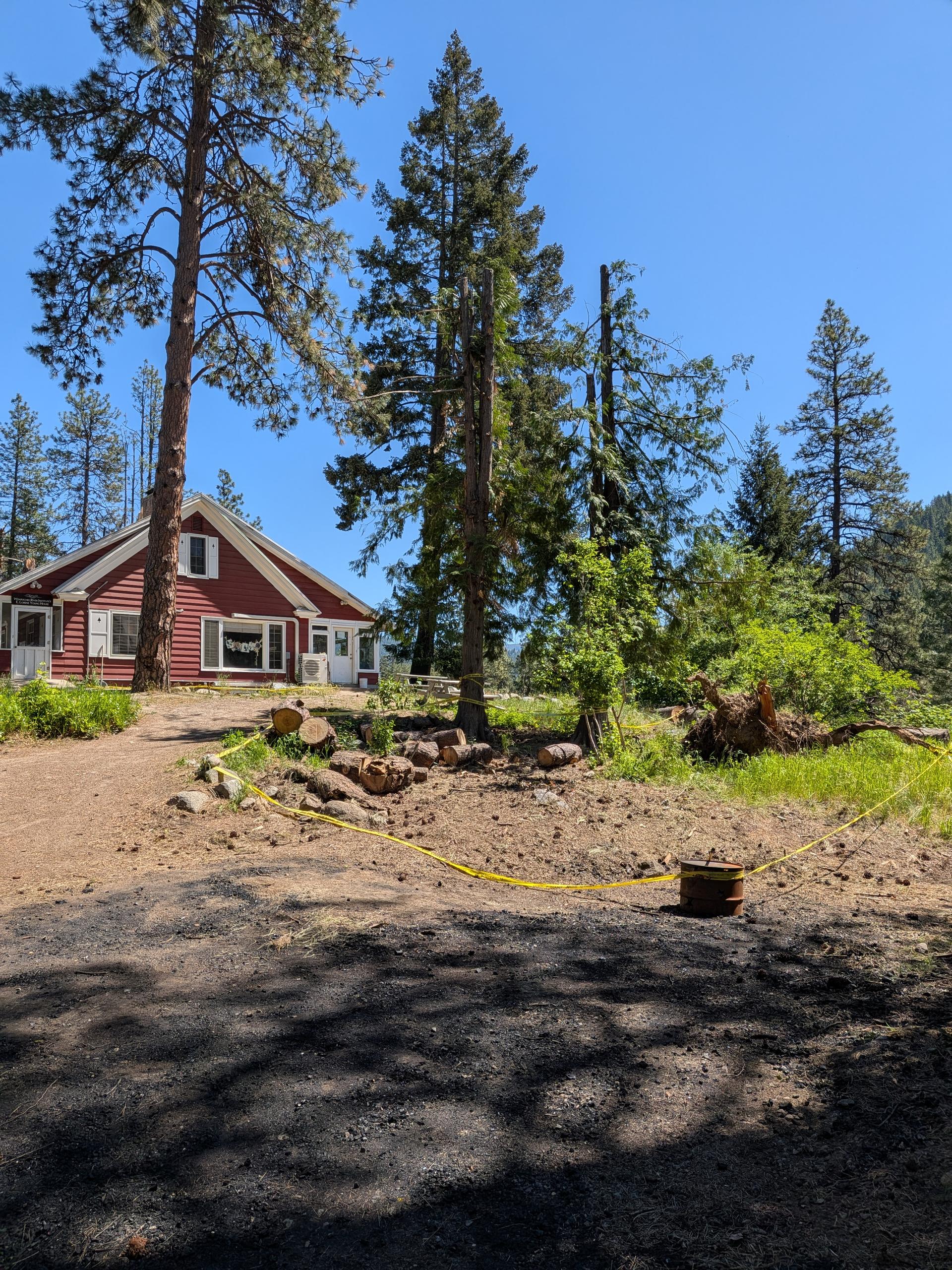 Picture of the ELY House after the biochar event.