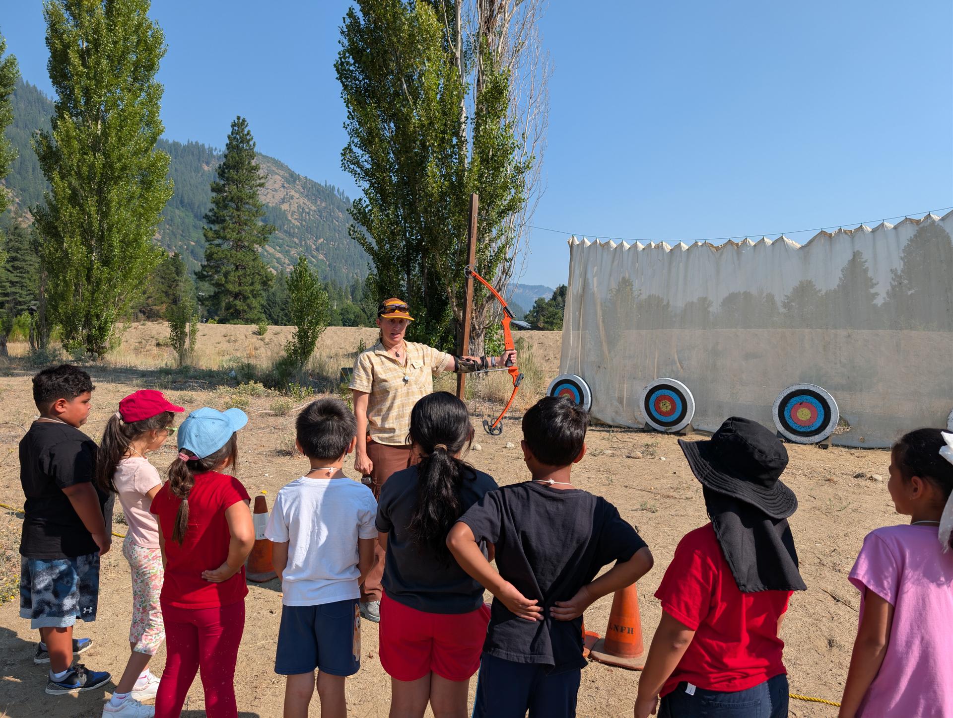 Orondo After School Program spend the week at WRI Summer Camp. The day was for archery!