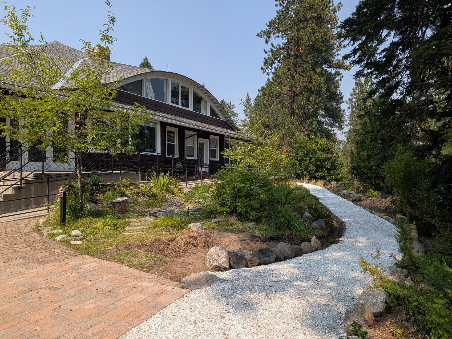 New River Haus accessible pathway along the back of the River Haus.